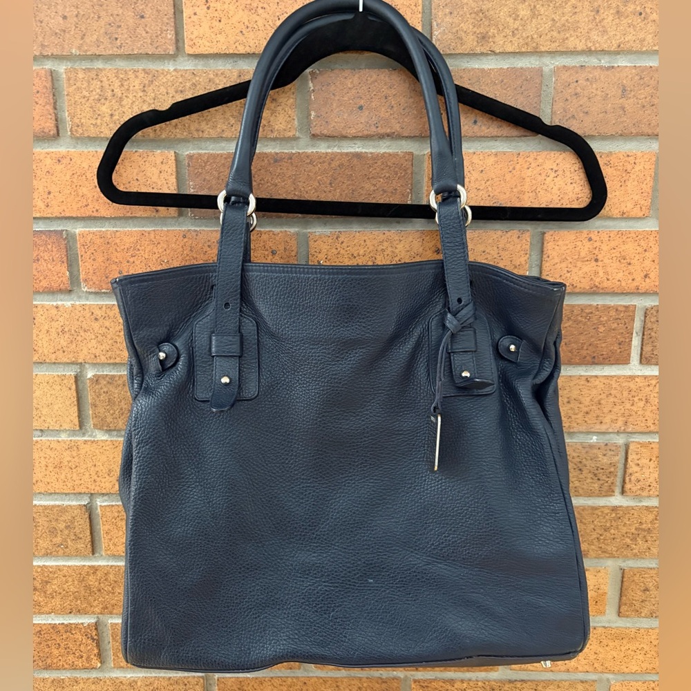 Furla Navy Leather Tote Bag